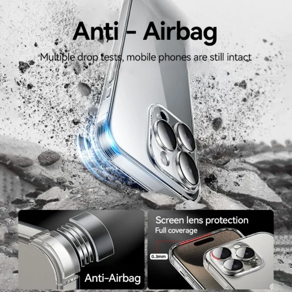 Joyroom Plating Hülle für iPhone 16 15 14 13 Pro Max Kameraobjektivschutz Anti-Fall-Abdeckung für iPhone 15 Pro Max stoßfeste Hülle 4