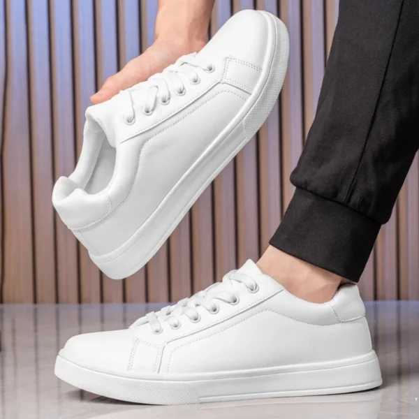 Herrenschuhe, Skateboard-Schuhe für Herren, Turnschuhe, leichte weiße und schwarze Sportschuhe 6