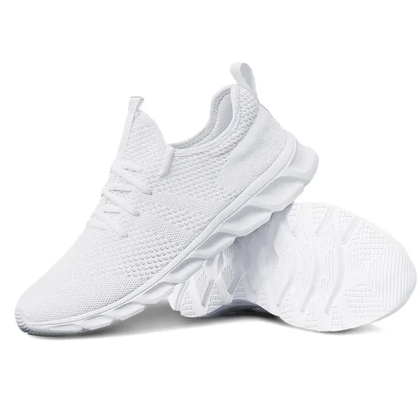 Männer Casual Sport Schuhe Leichte Turnschuhe Weiß Outdoor Atmungsaktive Mesh Schwarz Laufschuhe Athletische Jogging Tennis Schuhe 2