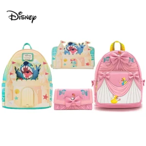 Disney Loungefly Stitch Luau Cosplay Damen Doppelgurt Umhängetasche Geldbörse Sandcastle Strand Überraschung Rucksack Geldbörse Mädchen Geschenk