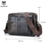 BULLCAPTAIN Umhängetasche für Herren aus echtem Leder, große Kapazität, lässige multifunktionale Handtasche, eine modische Business-Aktentasche 6
