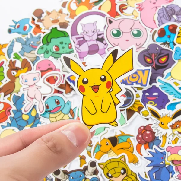 10/30/50 Stück japanische Pokemon Anime Aufkleber wasserdicht Laptop Koffer Fahrrad niedlich Aufkleber Packs Mix Kawaii Cartoon Aufkleber Spielzeug 3