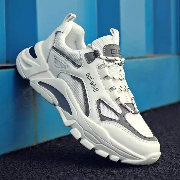 Herrenschuhe, Sneakers mit Schnürung, 2025, neuer Frühling, atmungsaktiv, lässige Sneakers, Freizeit, Sohlen, Komfort, rutschfeste Outdoor-Laufschuhe 3