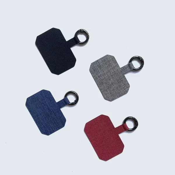 10Pack Denim Tuch Karte Telefon Lanyard Tabs Für Handy Tether Karte Universal Kabel Dichtung Clip Schleife Loch Hängen Strap patch 2