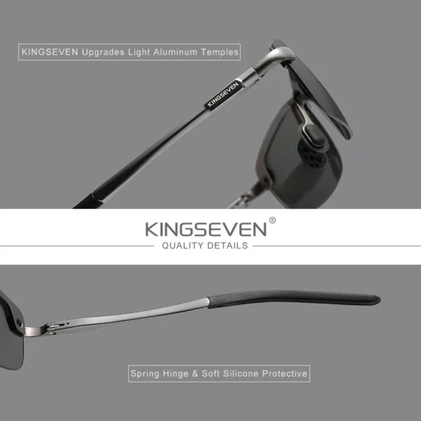 KINGSEVEN Mode Halbrahmen Sonnenbrille männer Outdoor Polarisierte UV400 Fahren Gläser Hohe Qualität Angeln Fahren Brillen 4