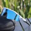 KROKODIL Fahrradbrille für Männer und Frauen, TR90-Rahmen mit HD-Linse, blendfrei, für MTB, Laufen, Fahren, Angeln, Herren-Sport-Sonnenbrille 4