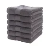 Badetuch-Set aus Bio-Baumwolle für Kinder und Erwachsene, luxuriös, weiß, grau, dick, 70 x 140 cm, 40 x 70 cm