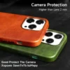Langsidi retro echtes leder für magsafe fall für iphone 15 14 pro max 14pro 15pro luxus stoß feste abdeckung voll schutz 5