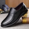 Echtes Leder Schuhe Männer Loafer Slip On Business Casual Leder Schuhe Klassische Weiche Mokassins Hombre Atmungsaktive Männer Schuhe Flache 3