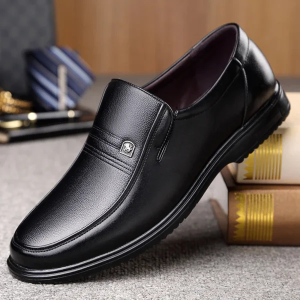 Echtes Leder Schuhe Männer Loafer Slip On Business Casual Leder Schuhe Klassische Weiche Mokassins Hombre Atmungsaktive Männer Schuhe Flache 3