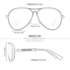 BARCUR Design Memery Frame Sonnenbrille Polarisiert Für Männer Sonnenbrille Frauen Pilot Gradient Lens Brillen Spiegel Shades 6