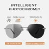 CAPONI Randlose männer Sonnenbrille Polarisierte Photochrome UV400 Outdoor Fahren Sonnenbrille Titan Legierung Mode Brillen BS22003 2