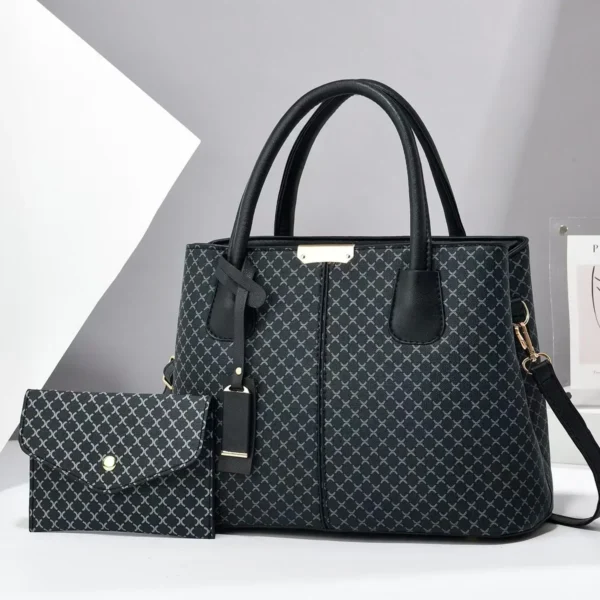 Stilvolle und einfache Mutter- und Kindertasche, Damenhandtasche, zweiteiliges Schulter-Crossbody-Set mit großem Fassungsvermögen, Damentasche 4