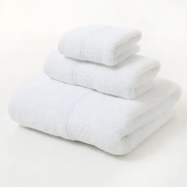 3-teiliges luxuriöses Baumwollhandtuch-Set, ultraweich, sehr saugfähig, inklusive 1 Badetücher, 1 Handtücher, 1 Waschlappen für das Badezimmer zu Hause 3