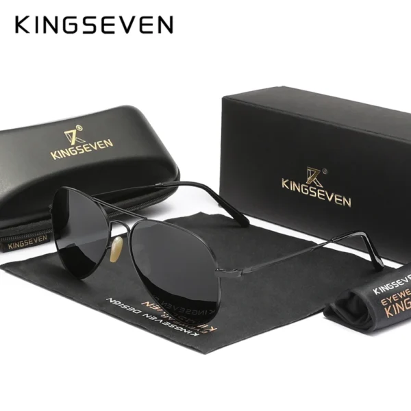 KINGSEVEN Pilot Legierung Sonnenbrille Polarisation UV400 Anti-reflexion Vollformat Parsnip Gläser Frauen Retro Luxus Brillen 2