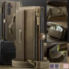 CaseMe Zipper Wallet Flip Leder Handyhülle für Samsung Galaxy S25 Ultra S24 FE S23 Plus S22 S21 S20 A16 A56 Multi Cards Cover