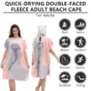 Frauen Strand Poncho Handtuch Schnell Trocknend Surf Cape Dressing Bademantel Hoodies Mikrofaser Robe Strand Schal Strandtücher Bequem 6