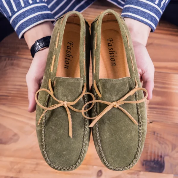 Designer Wildleder Lace Up Männer Casual Schuhe Hohe Qualität Weiche Herren Loafer Mokassins Italienische Mode Fahren Schuhe Große Größe 6