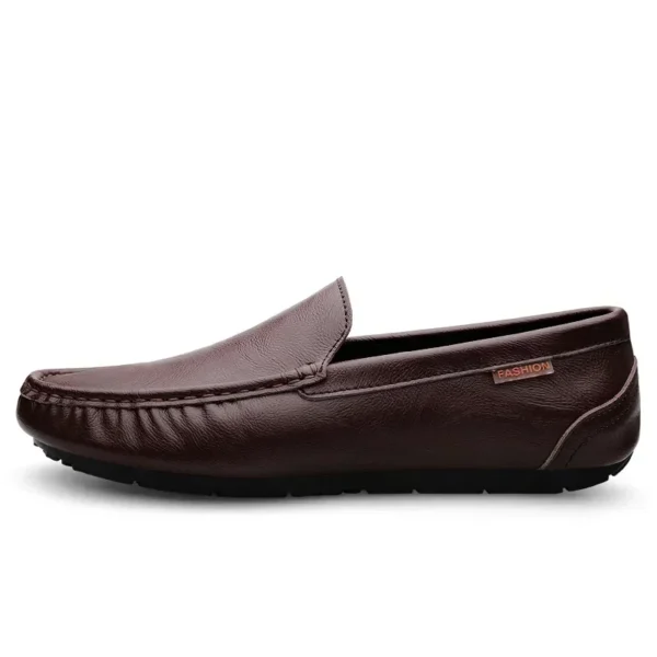 Echtes Leder Herren Freizeitschuhe Leichte Wanderschuhe Atmungsaktive Abendschuhe Slip on Herren Loafer Fahrschuhe Mokassins 3