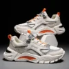 Herrenschuhe, Sneakers mit Schnürung, 2025, neuer Frühling, atmungsaktiv, lässige Sneakers, Freizeit, Sohlen, Komfort, rutschfeste Outdoor-Laufschuhe 2