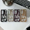 Neue 3D-Flammenmuster-Hülle für Samsung Galaxy S24 S23 S22 Ultra A55 A16 A54 A06 A15 A14 Fashion Hollow Slim stoßfeste Softcover 6