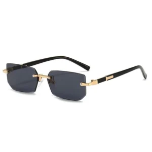 Retro Sonnenbrille Männer Marke Designer Mode randlose Sonnenbrille Sonnenbrillen Schneid linse Damen rahmenlose Brillen