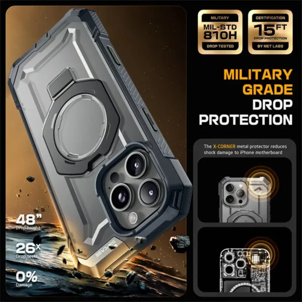 SUPCASE For iPhone 16 Pro Max Case mit kamera steuerung aufnahme knopf ub grip robuste magnetische telefon hülle mit ständer 4