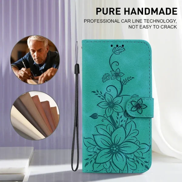 Leder-Handyhülle für iPhone 15 14 13 12 11 Pro Max XS XR 7 6 6 6S Plus SE SE3 SE4 2024 Wallet Lanyard Cover 2