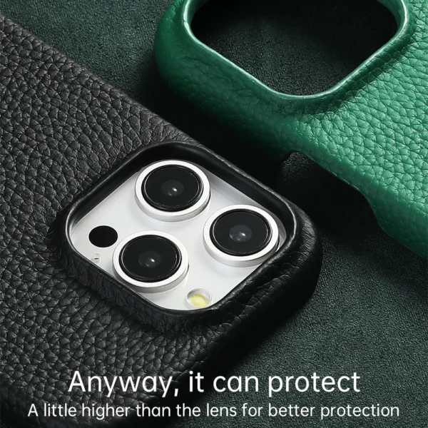 Langsidi für magsafe Fall für iPhone 16 15 Pro Max Promax 15pro 16pro natürliches Rindsleder magnetisches Luxus-Telefon Rückseite 4
