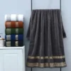 3-teiliges grünes Baumwollhandtuch-Set, 2-teiliges Handgesichtstuch, 34 x 74 cm und übergroßes Badetuch, 70 x 140 cm, Geschenk-Duschhandtücher, Weihnachtshandtücher 4