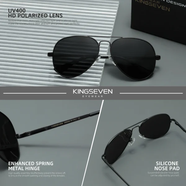KINGSEVEN Männer Pilot Sonnenbrille Polarisierte Anti-UV400 Männliche Gläser Angeln Fahren Brillen Oculos de sol 5