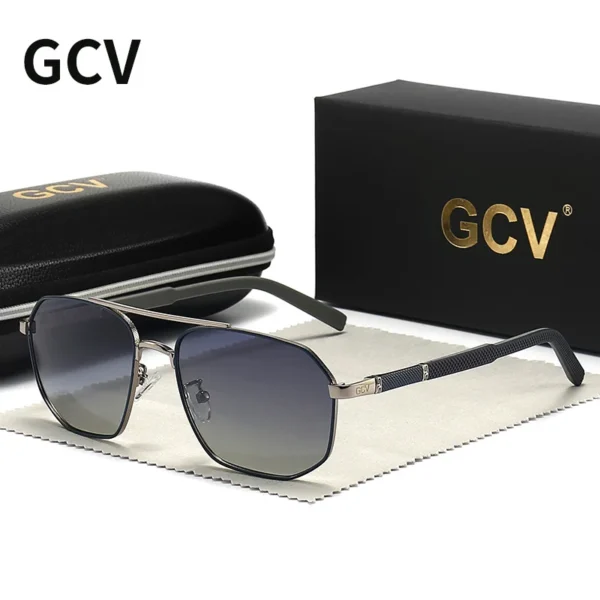 GCV 2021 Marke Klassische Pilot Quadrat Polarisierte Sonnenbrille Metall Rahmen männer Fahren Männliche Sonnenbrille Brillen UV Blockieren Luxus 2
