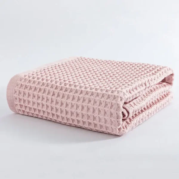 Baumwoll-Waffel-Badetuch für Damen und Herren, Badezimmerhandtuch, Erwachsene, 70 x 140 cm 5