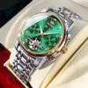 OLEVS herren Uhren Automatische Mechanische Business Armbanduhr Wasserdichte Edelstahl Armband Uhr für Mann Skeleton Kalender 5