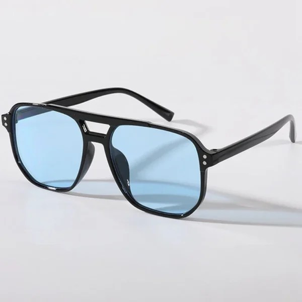 Frauen Männer quadratische Sonnenbrille Retro Polygon Sonnenbrille weibliche schwarze Vintage Mode Damen Oculos de Sol Doppels trahl Brille 2