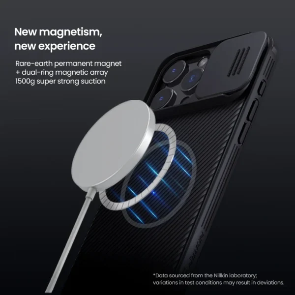 NILLKIN Für iPhone 16 Pro Max 16 Plus 15 Pro Max 15 Plus CamShield Pro Magnetische Schiebe Kamera Schutz Abdeckung Harte PC + TPU Abdeckung 3
