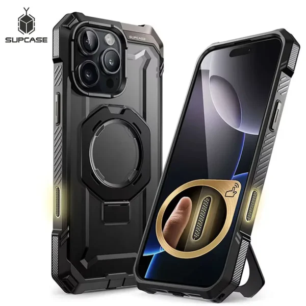 SUPCASE For iPhone 16 Pro Max Case mit kamera steuerung aufnahme knopf ub grip robuste magnetische telefon hülle mit ständer