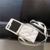 Cross body Leder Handy hülle für Samsung Galaxy Z Flip 6 5 4 3 5g Flip5 Flip4 Flip6 5g Brieftasche Karten halter weiche stoß feste Abdeckung 5