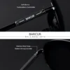 Barcur polarisierte herren sonnenbrille pilot sonnenbrille für männer zubehör fahren angeln, wandern brillen oculos gafas de sol 3