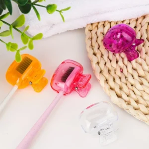 2PCS Reise Zahnbürste Kopf Abdeckungen Zahnbürste Schutz Kappe Pinsel Pod Fall Schutzhülle Tragbare Kunststoff Clip Für Haushalt Reise