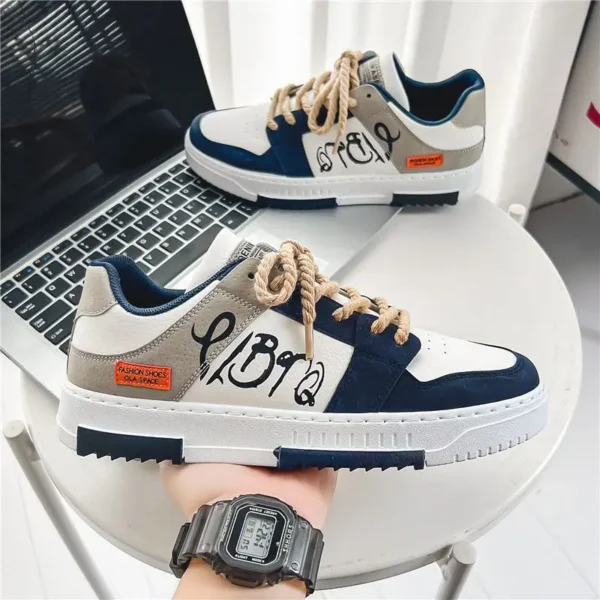 Men Skate Shoes Spring Niche Skate Shoes Men Trendy Versatile Thick Soled Sports and Leisure Skate Shoes Trendy Shoes 4
