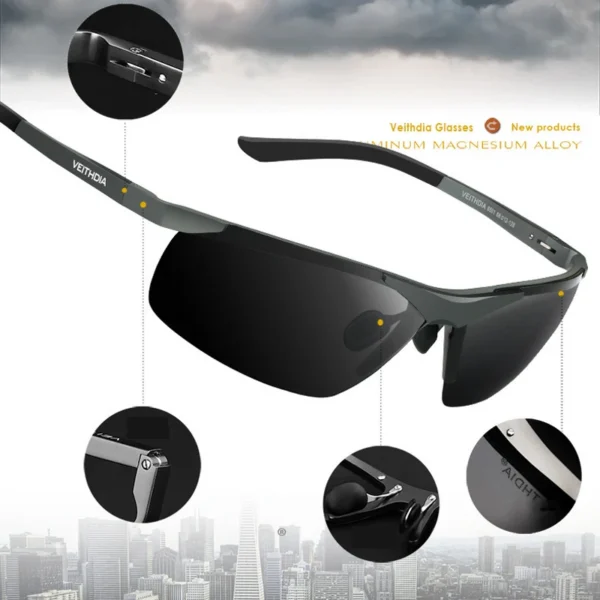 VEITHDIA Sonnenbrille männer Marke Designer Radfahren Sport Polarisierte UV400 Objektiv Outdoor Sonnenbrille Fahren Brillen Für Männlichen 6501 5
