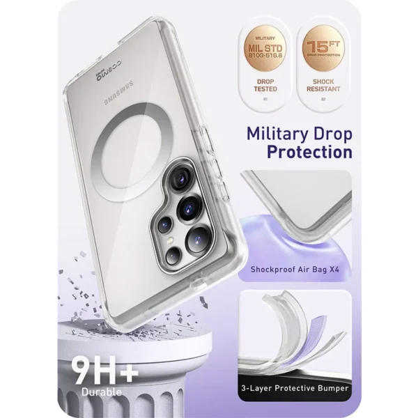For Samsung Galaxy S25 Ultra Case I-BLASON cosmo mag schlanke stilvolle Ganzkörper schutzhülle mit eingebautem Displays chutz 4