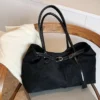 Damen-Umhängetasche aus Wildlederimitat, modische Vintage-Wildleder-Einkaufstasche, große Kapazität, Tasche mit Griff oben, Damen-Reise-Pendler-Handtaschen 3