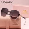 CATMONROE Luxus Polarisierte Frauen Sonnenbrille Schmetterling Rahmen Rosa Geschenk Box Mode UV400 Sonnenbrille Bekleidung Zubehör