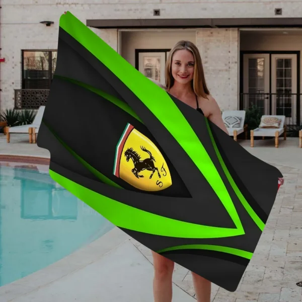 F-Ferrari Mikrofaser bedrucktes Strandtuch, Bergsteigen, Yoga, Strand, Schwimmen, Laufen, saugfähig, weiches Handtuch 4