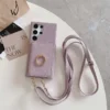 Umhängetasche mit Kartenhalter Handyhülle für Samsung Galaxy S25 S24 Ultra S23 FE S22 Plus A35 A15 A55 A16 A26 A36 A56 Cover 2