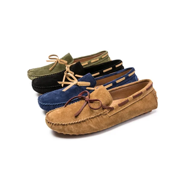 Designer Wildleder Lace Up Männer Casual Schuhe Hohe Qualität Weiche Herren Loafer Mokassins Italienische Mode Fahren Schuhe Große Größe 5