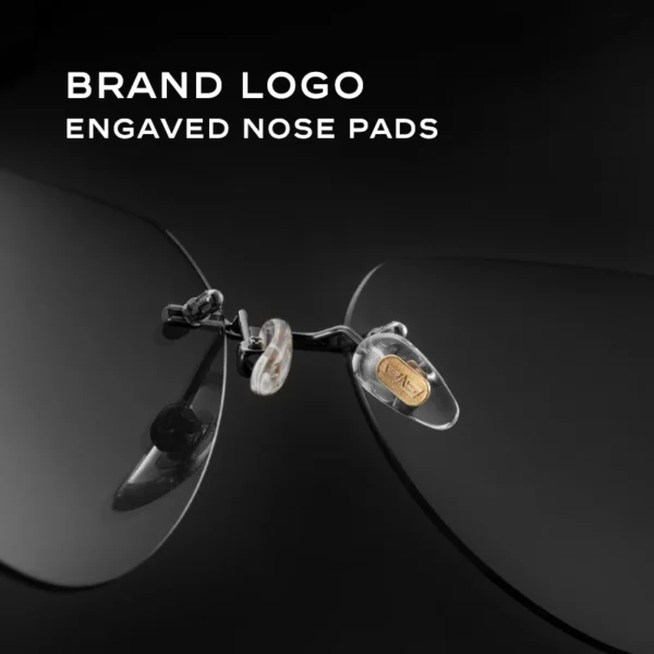 CAPONI Randlose männer Sonnenbrille Polarisierte Photochrome UV400 Outdoor Fahren Sonnenbrille Titan Legierung Mode Brillen BS22003 4