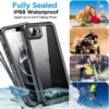 IP68 Wasserdichte Hülle für iPhone 16e 16 15 14 13 12 11 Pro Max XR XS Plus Metall Aluminium Schwimmen Telefon Luxus Unterwasser Abdeckung 5